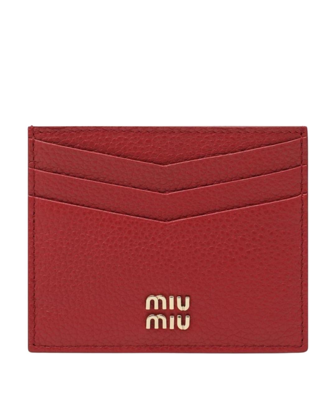 MIU MIU Красный кожаный кардхолдер, фото 1