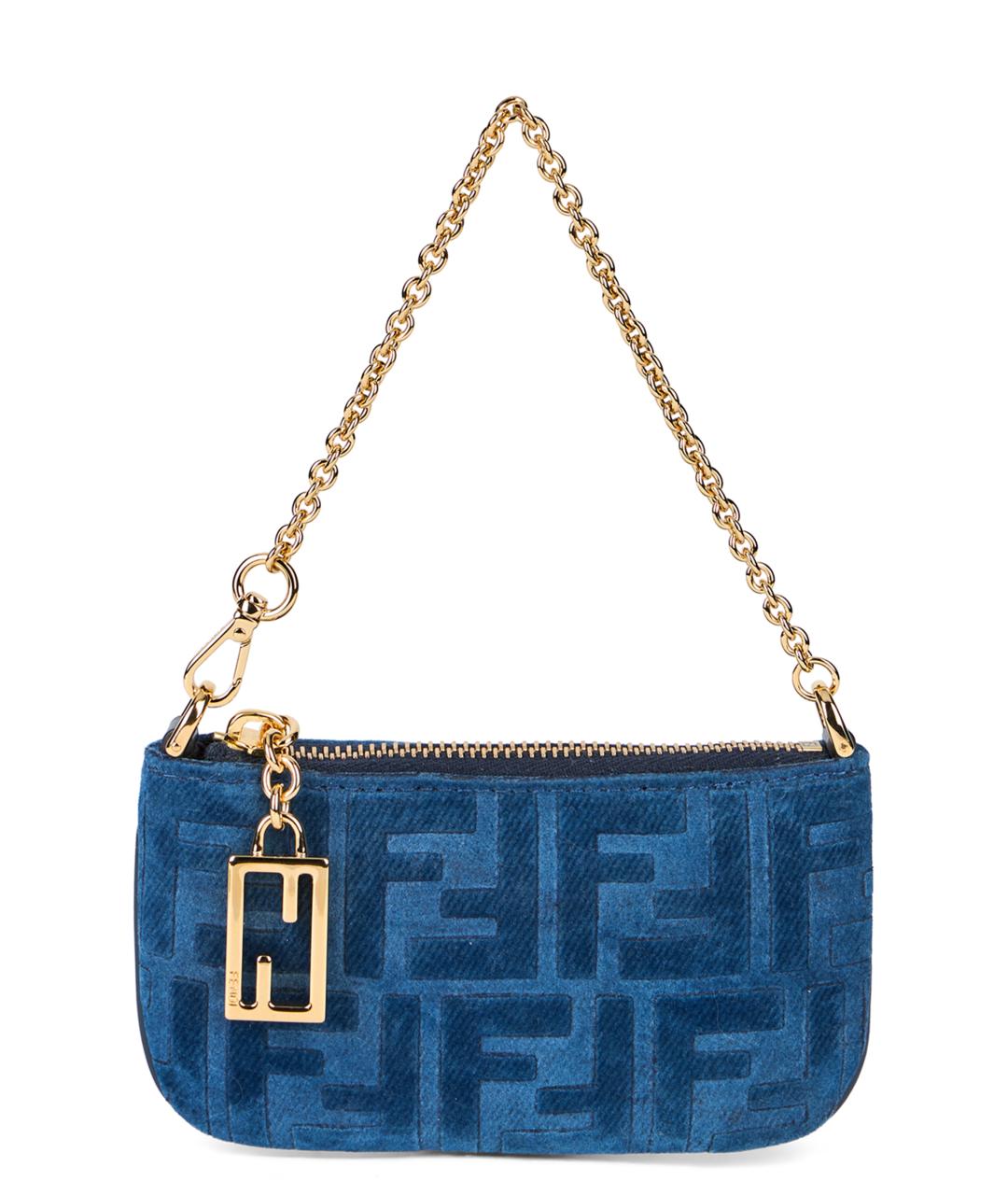 FENDI Синяя хлопковая сумка через плечо, фото 1