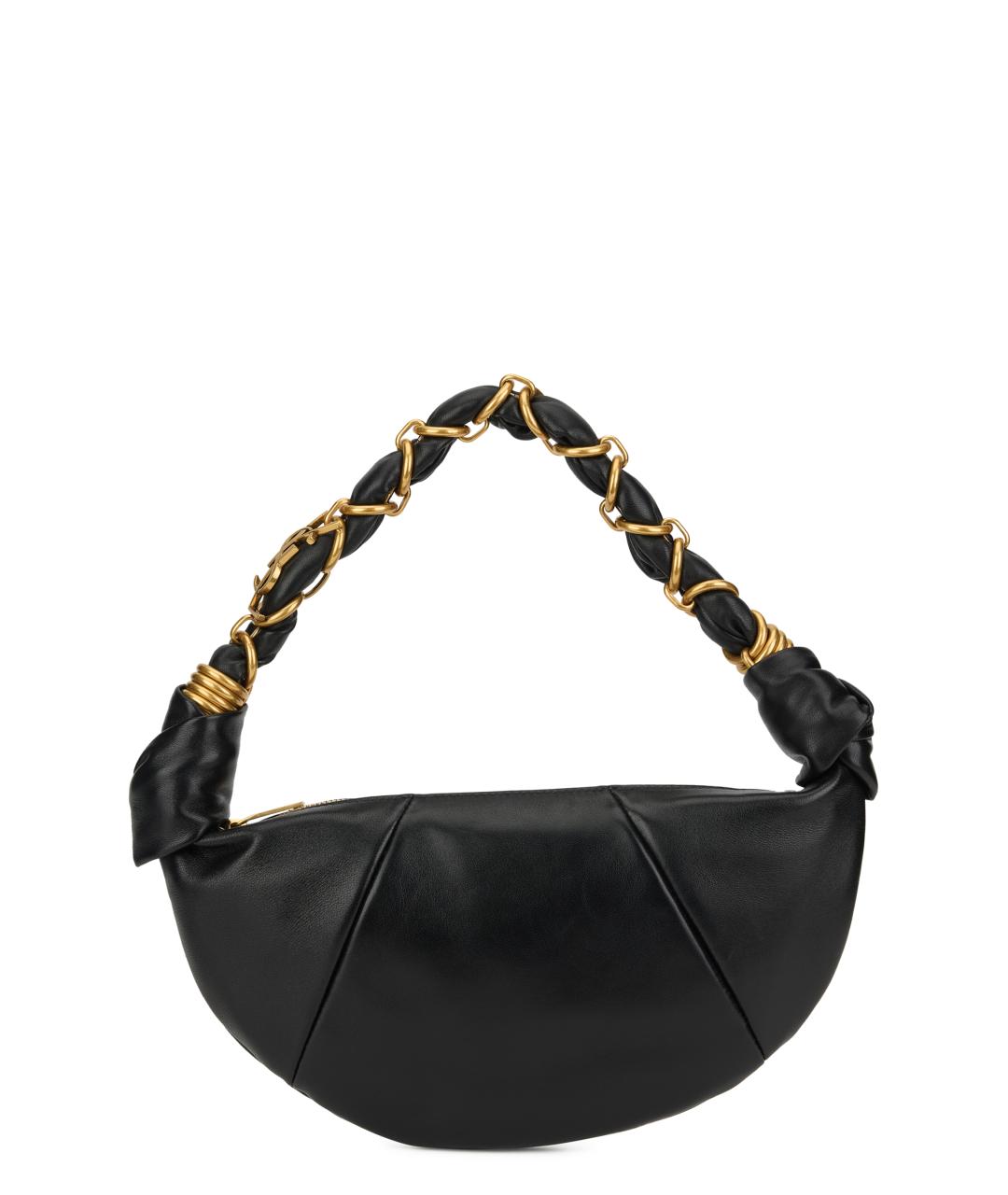 SAINT LAURENT Черная кожаная сумка с короткими ручками, фото 1
