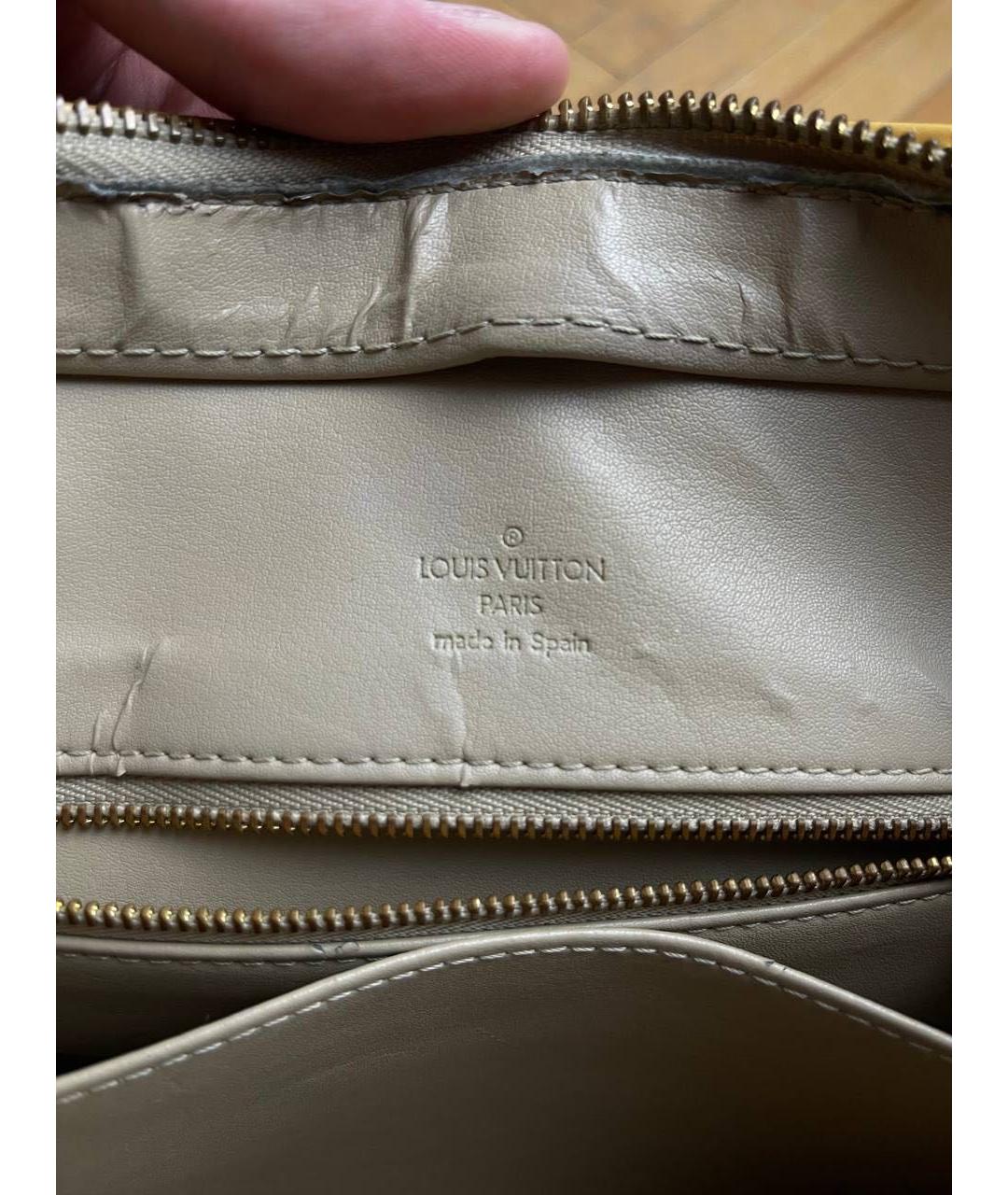 LOUIS VUITTON Черная кожаная сумка тоут, фото 4