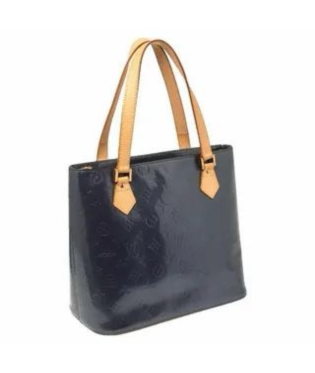 LOUIS VUITTON Черная кожаная сумка тоут, фото 2