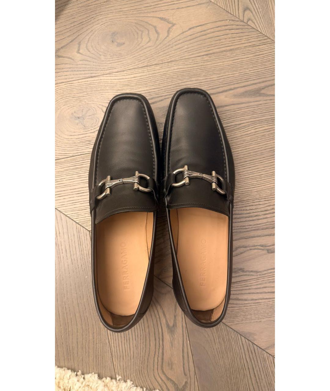 FERRAGAMO Черные кожаные туфли, фото 3