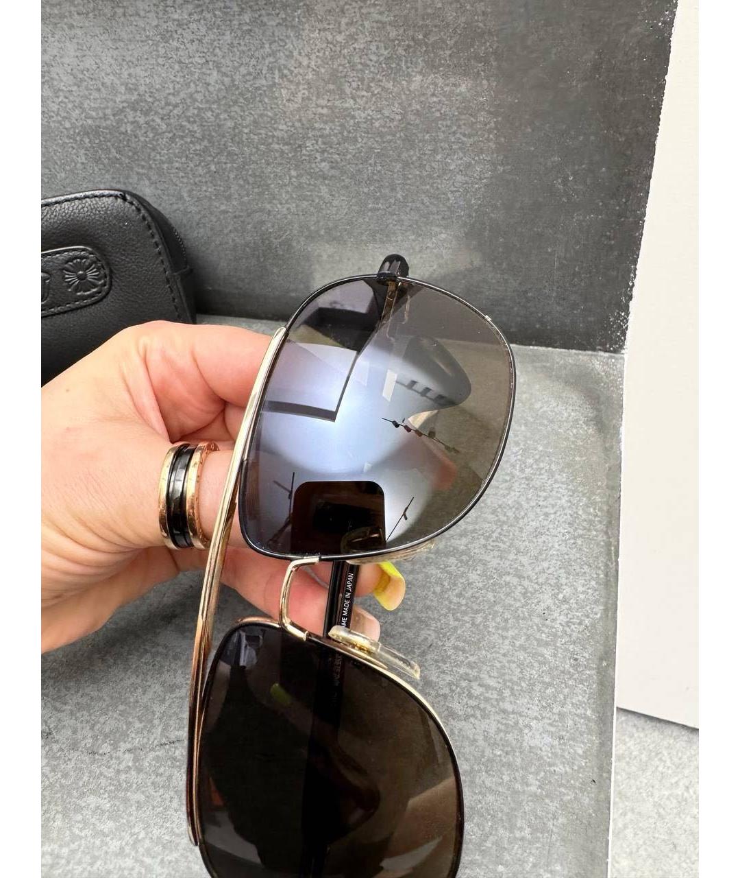 CHROME HEARTS Черные металлические солнцезащитные очки, фото 7