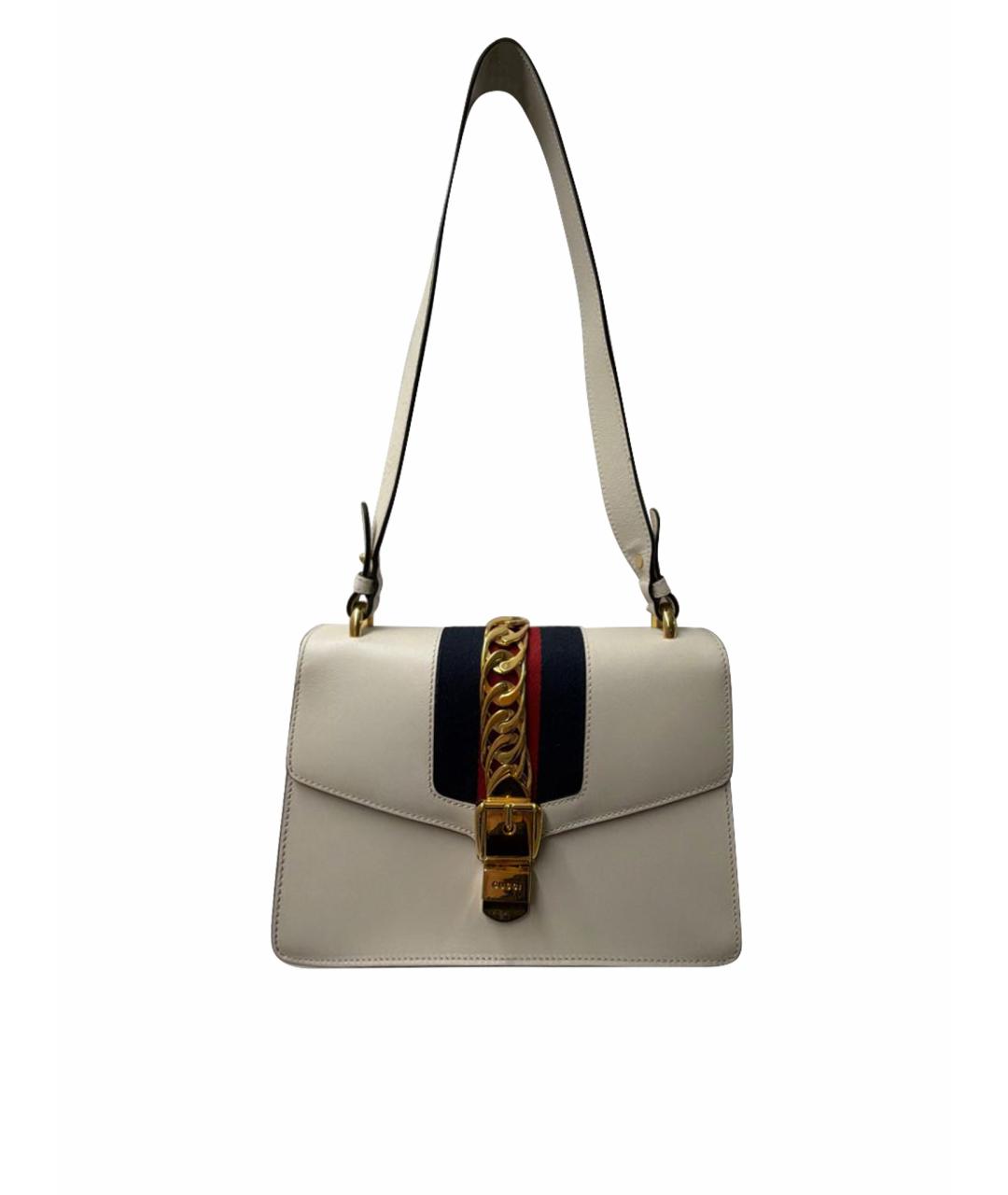 GUCCI Бежевая кожаная сумка с короткими ручками, фото 1