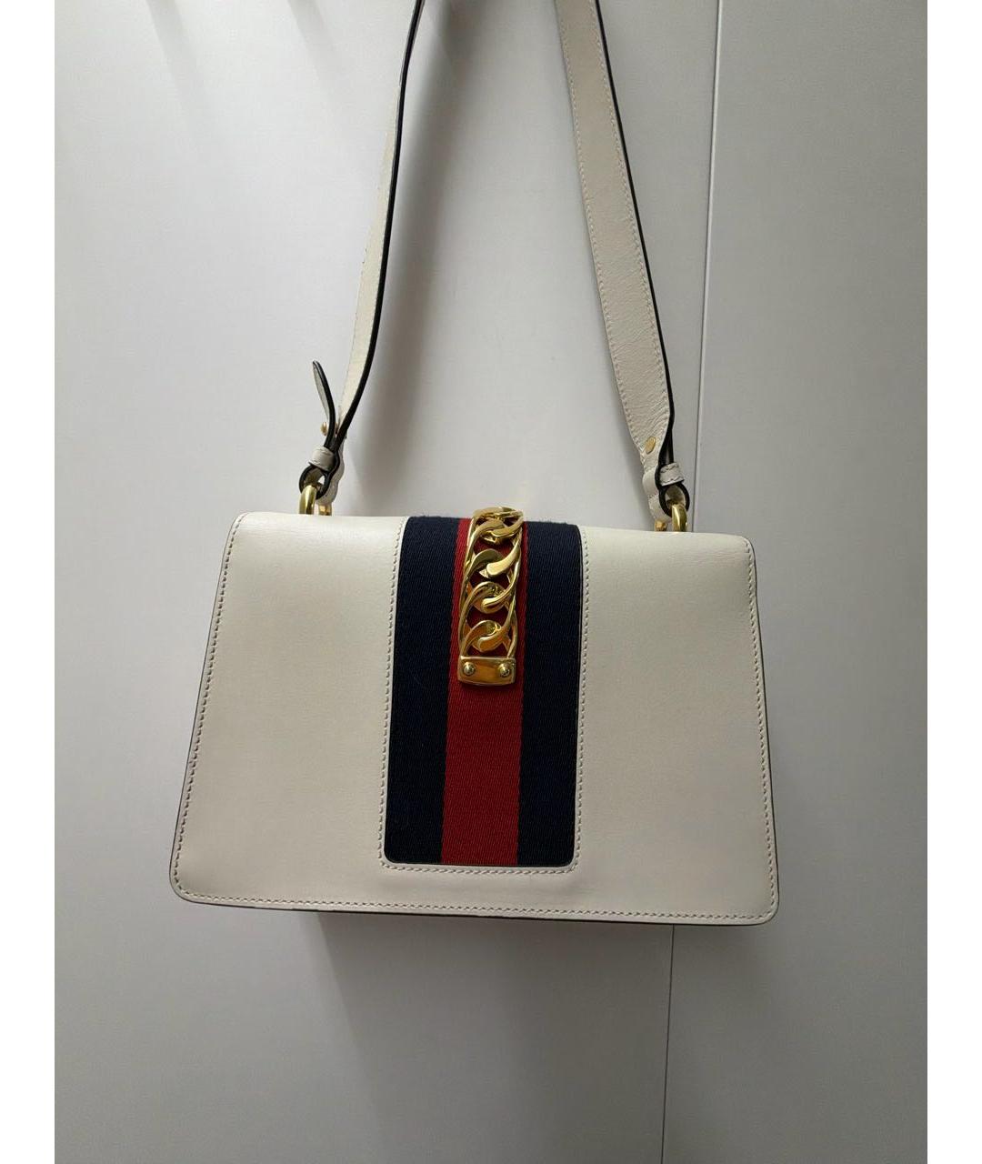 GUCCI Бежевая кожаная сумка с короткими ручками, фото 3