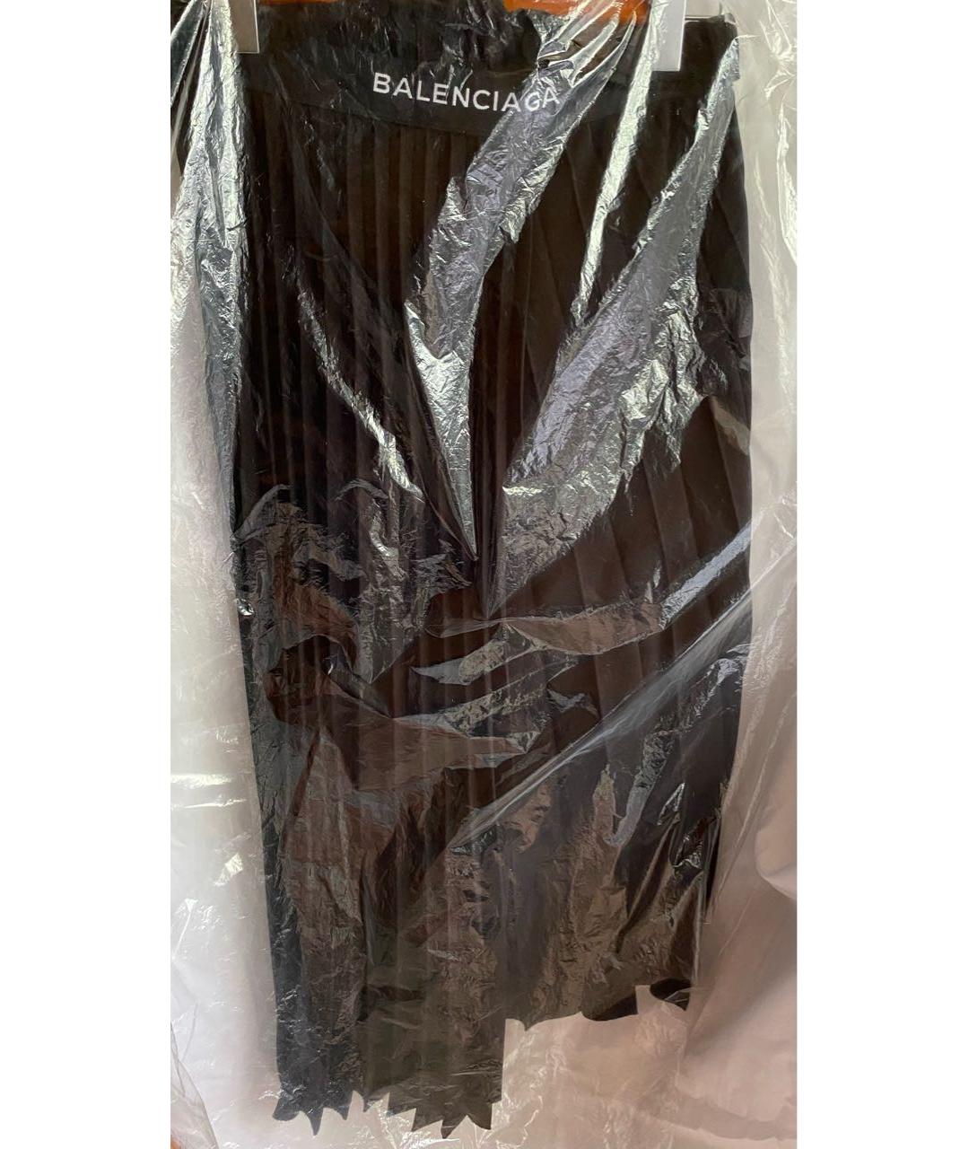 BALENCIAGA Черная полиэстеровая юбка макси, фото 4