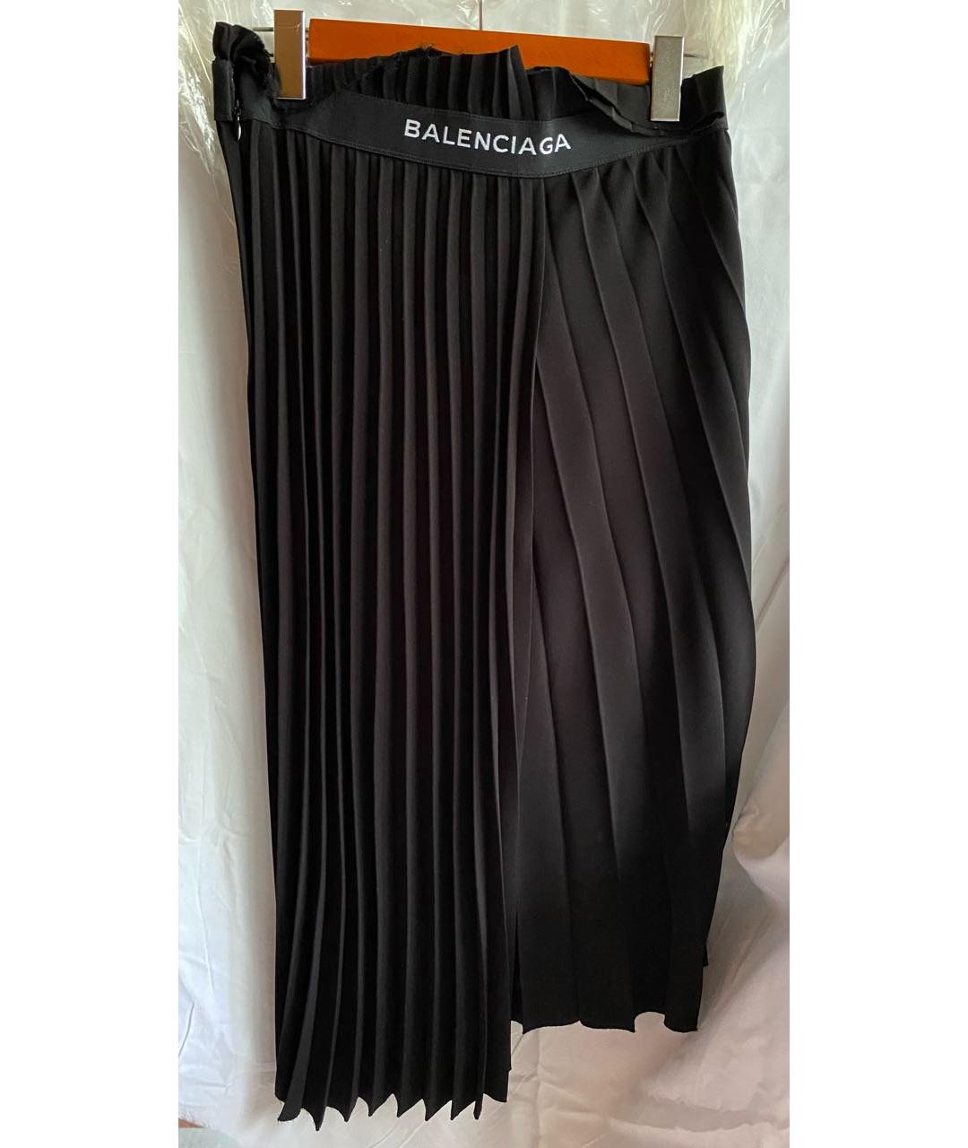 BALENCIAGA Черная полиэстеровая юбка макси, фото 5