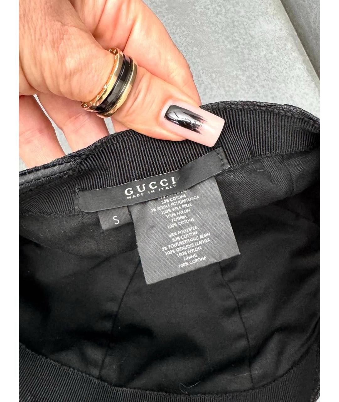 GUCCI Черная синтетическая кепка, фото 6