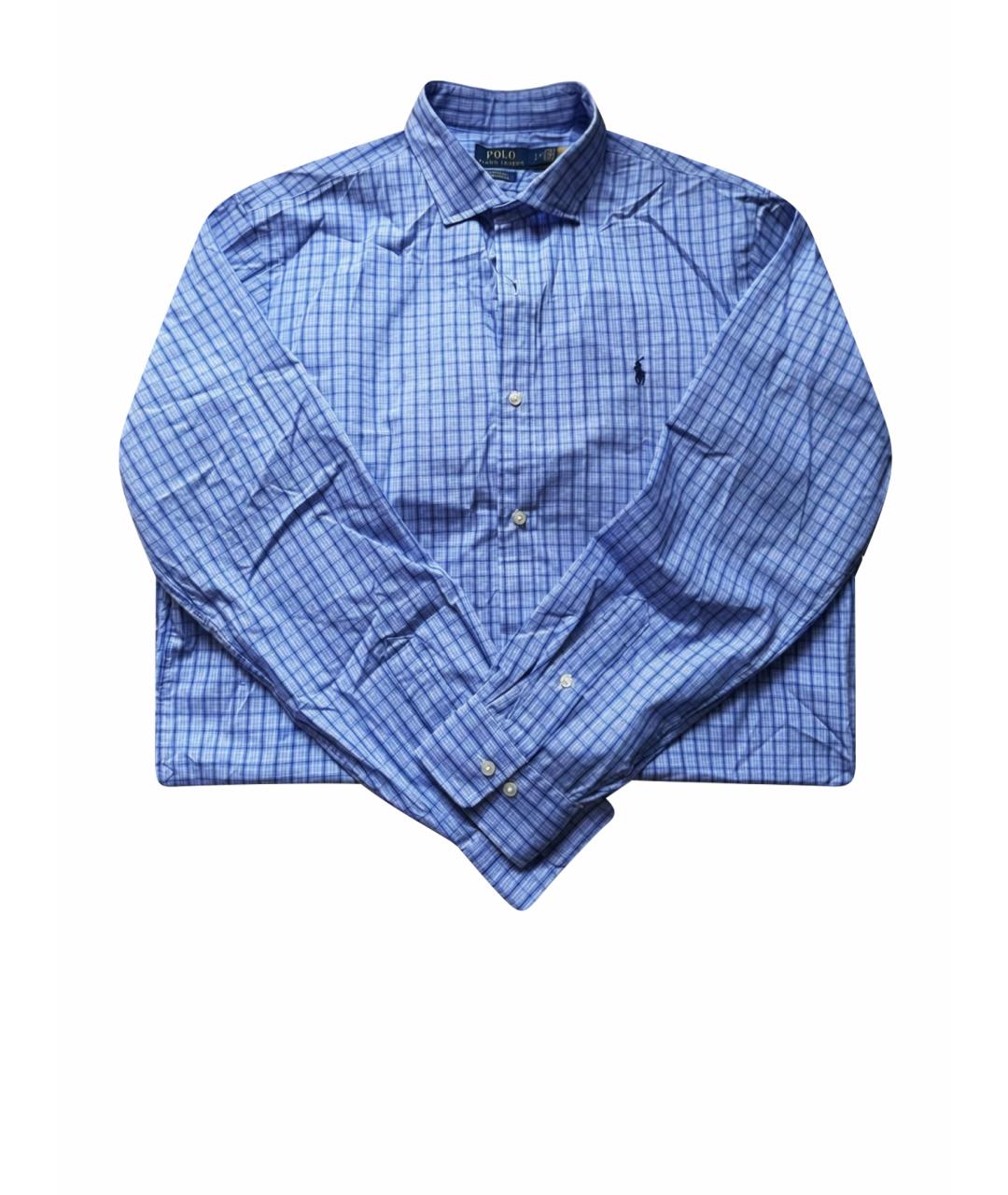 POLO RALPH LAUREN Голубая хлопковая классическая рубашка, фото 1