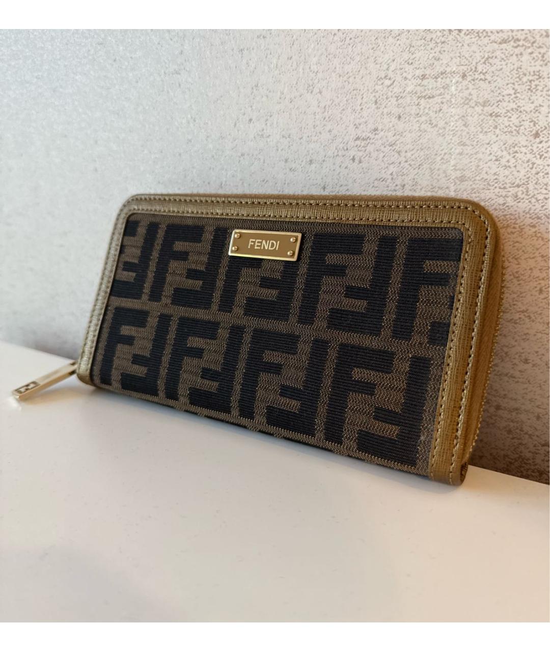 FENDI Коричневый кошелек, фото 2