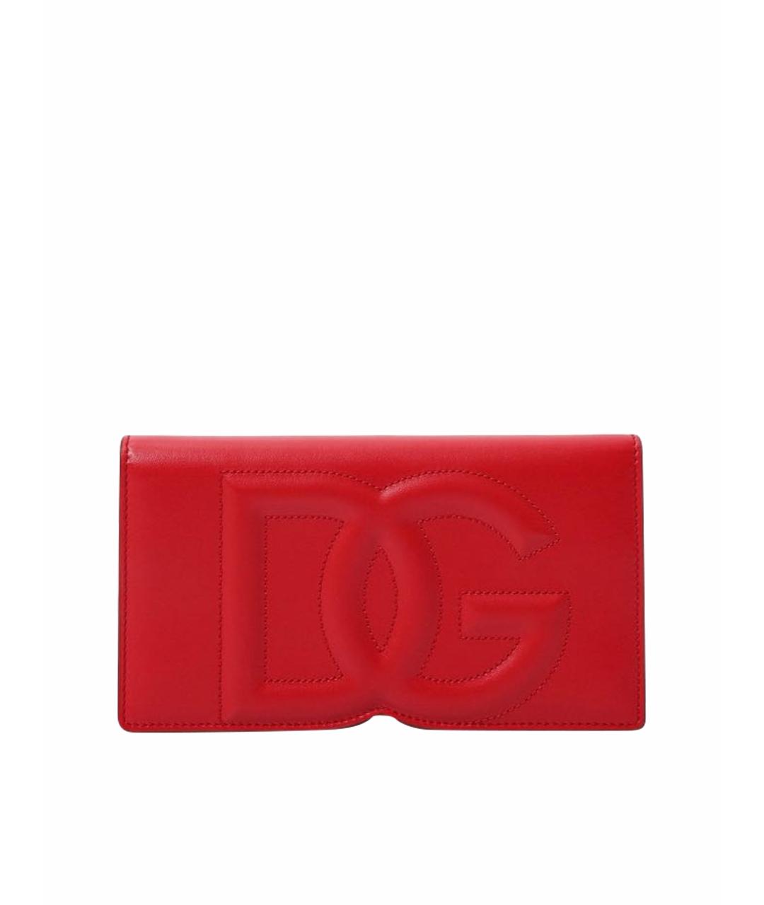 DOLCE&GABBANA Красная кожаная сумка через плечо, фото 1