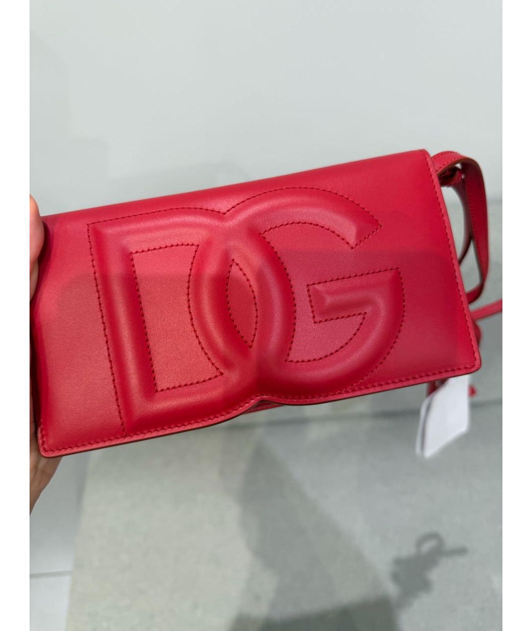 DOLCE&GABBANA Красная кожаная сумка через плечо, фото 3