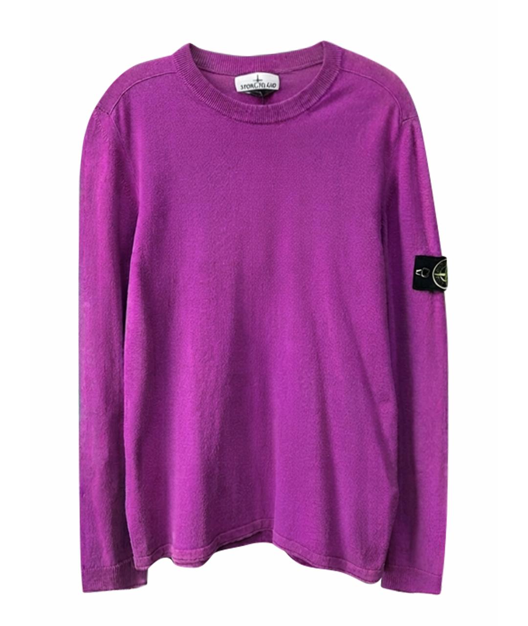 STONE ISLAND Фиолетовый хлопковый джемпер / свитер, фото 1