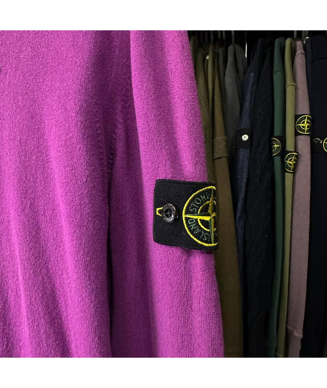 STONE ISLAND Фиолетовый хлопковый джемпер / свитер, фото 4