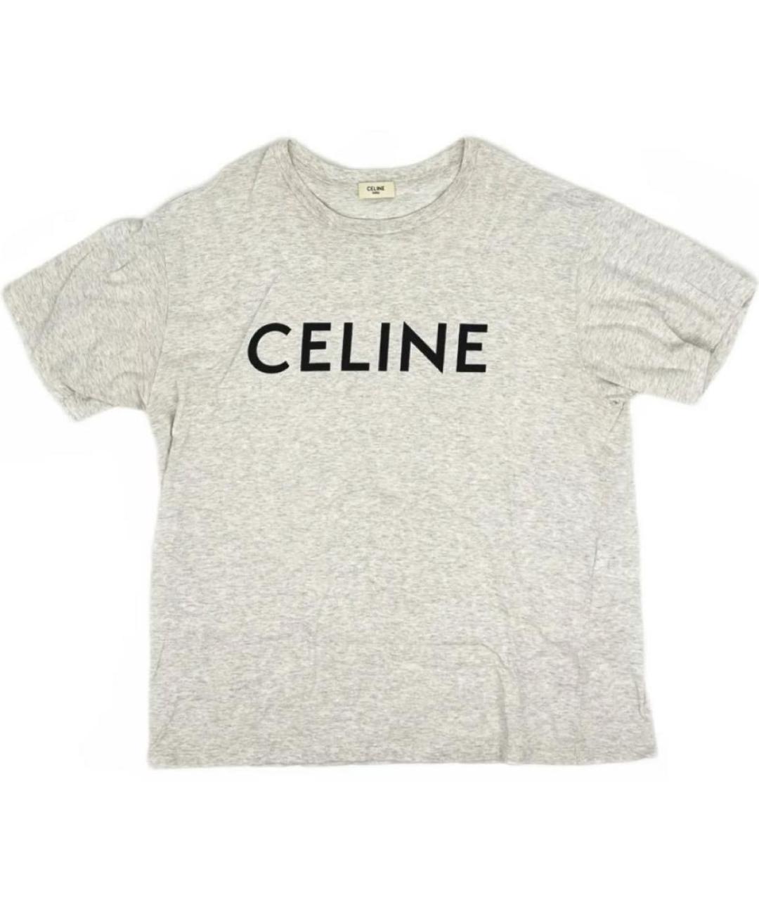 CELINE Серая хлопковая футболка, фото 1