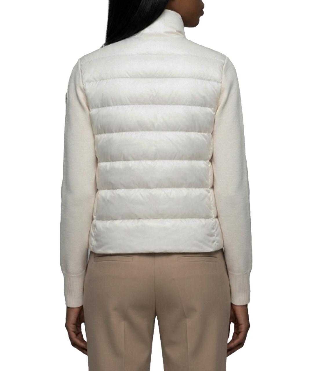 MONCLER Белый полиамидовый кардиган, фото 2