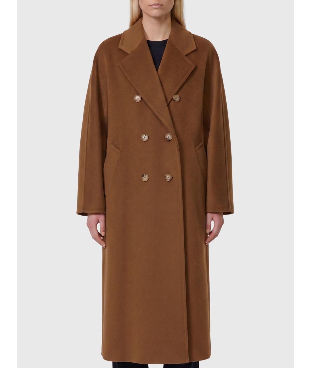 MAX MARA Коричневое шерстяное пальто, фото 4