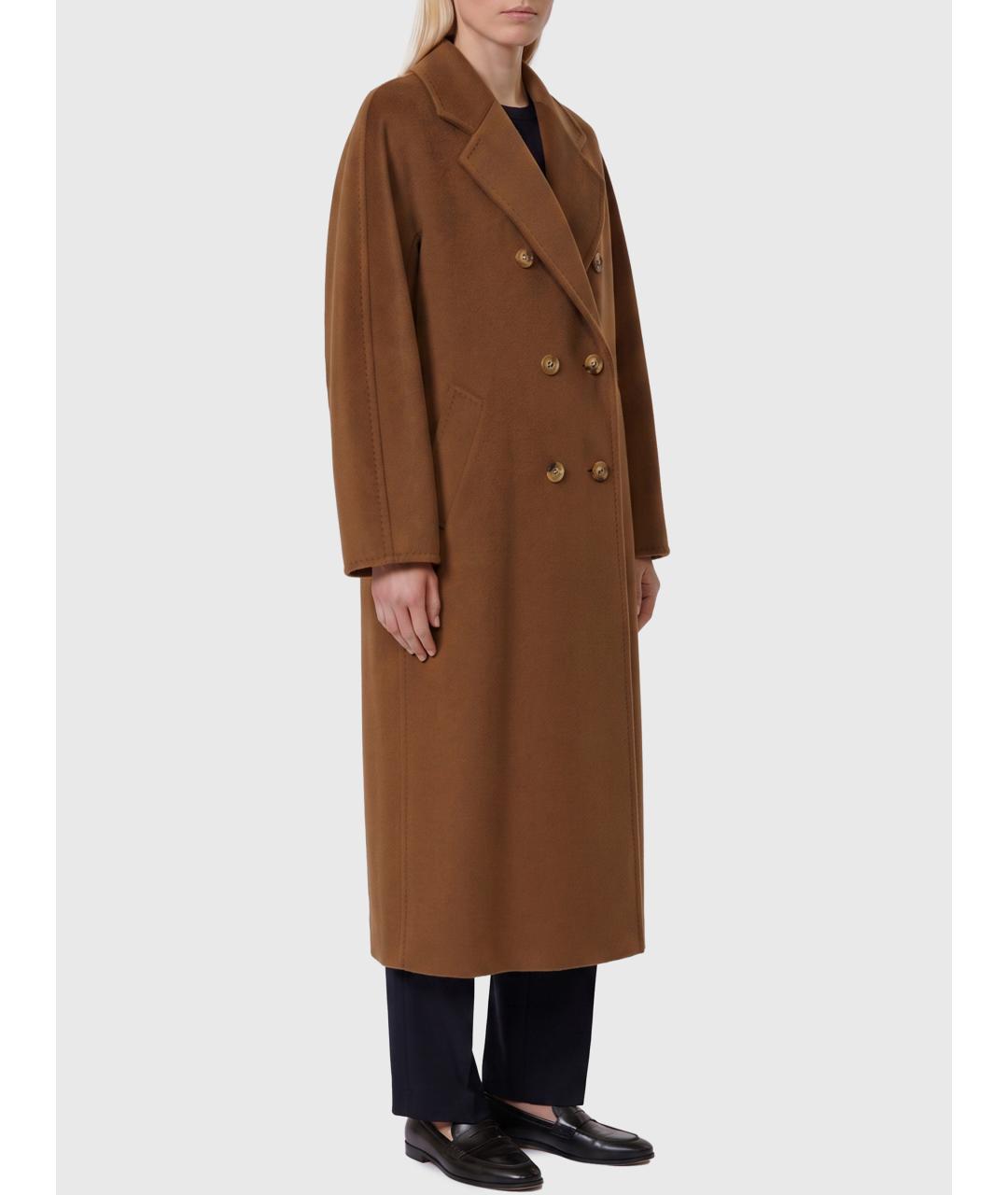 MAX MARA Коричневое шерстяное пальто, фото 3