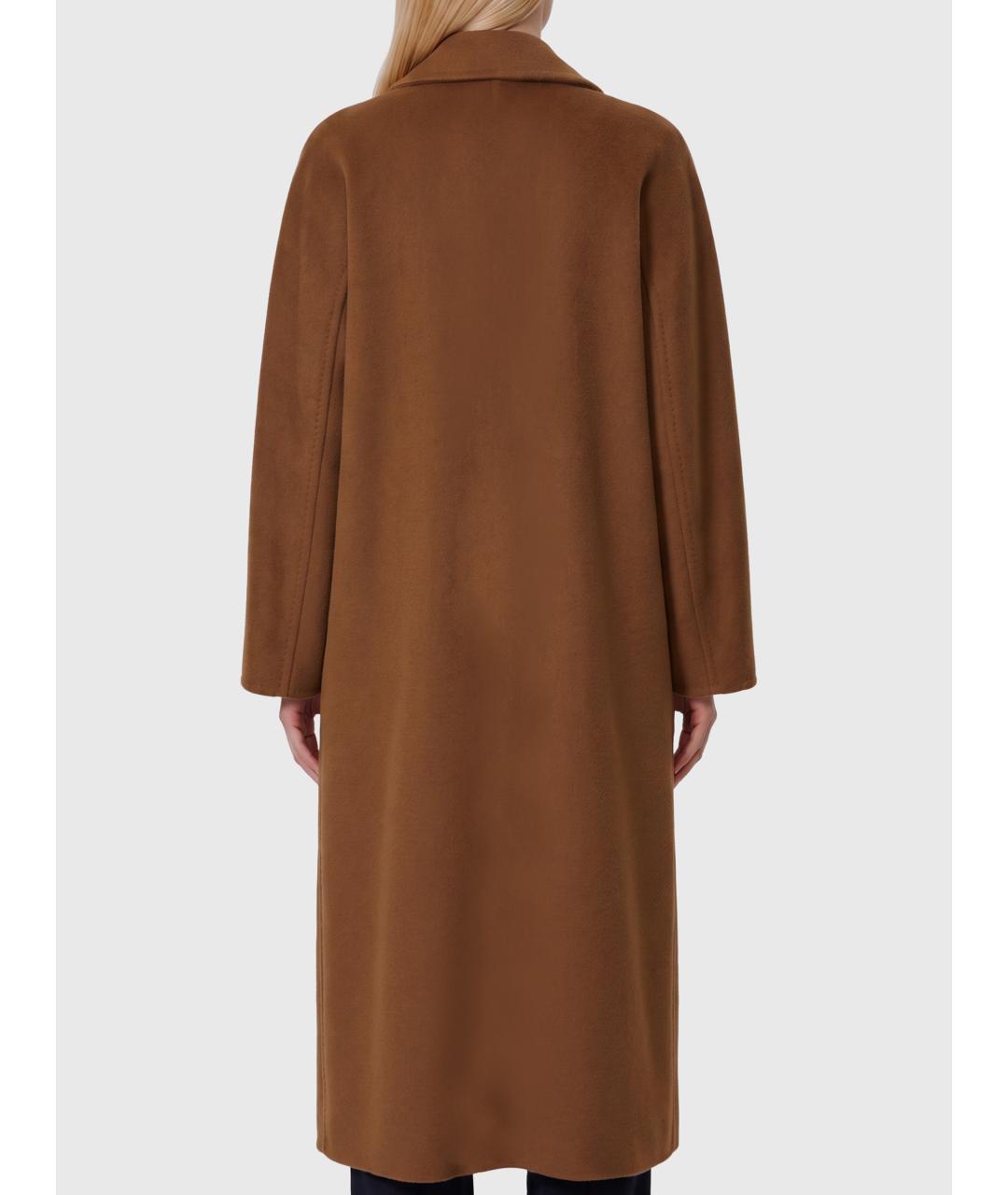 MAX MARA Коричневое шерстяное пальто, фото 2