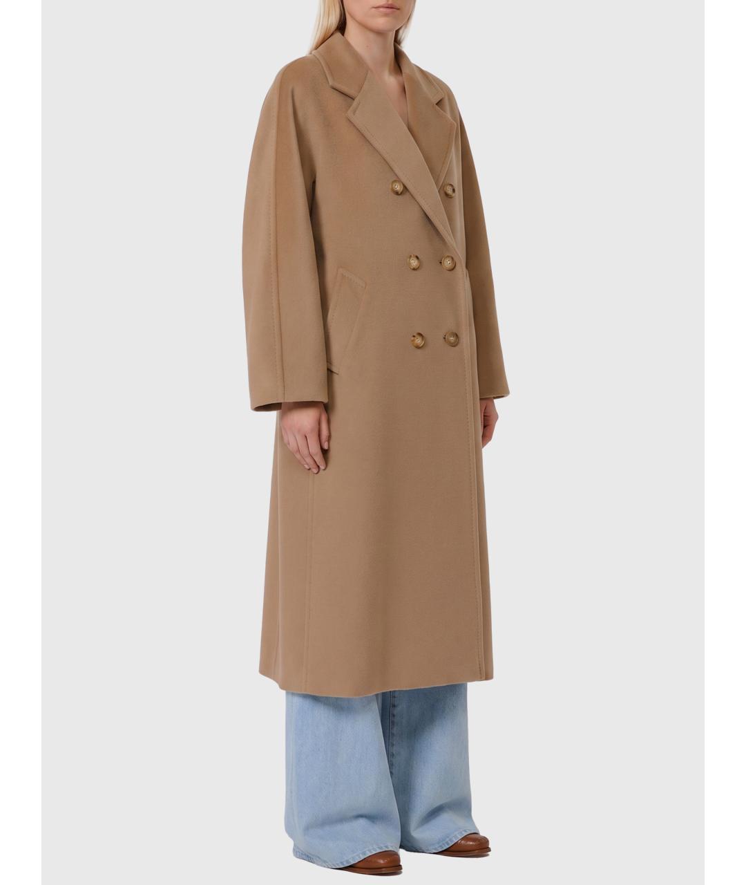 MAX MARA Бежевое шерстяное пальто, фото 3