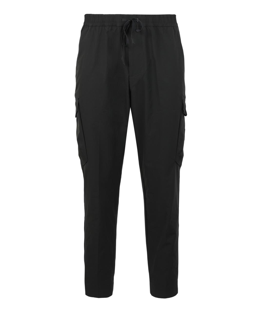 HUGO BOSS Черные синтетические повседневные брюки, фото 1