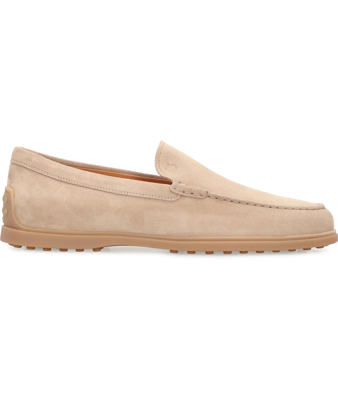 TOD'S Бежевые кожаные лоферы, фото 2