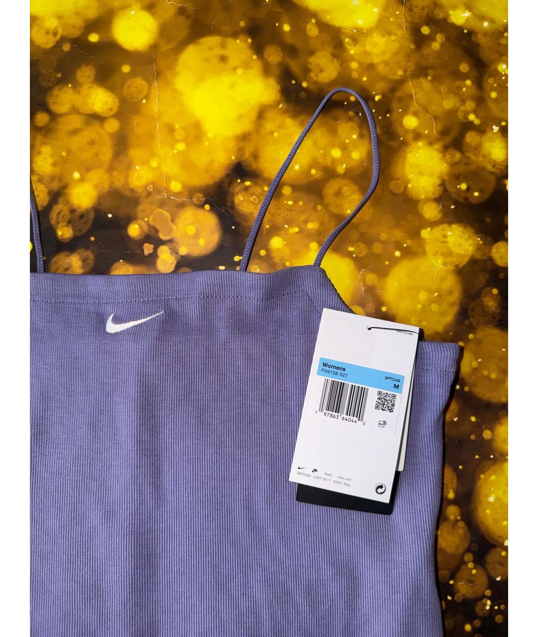 NIKE Фиолетовое полиэстеровое повседневное платье, фото 2