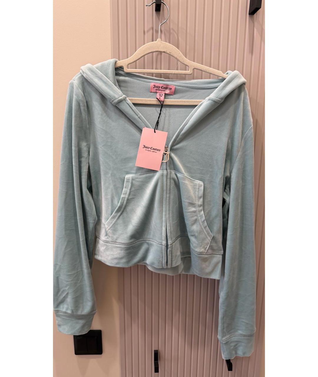 JUICY COUTURE Голубой бархатный спортивные костюмы, фото 2