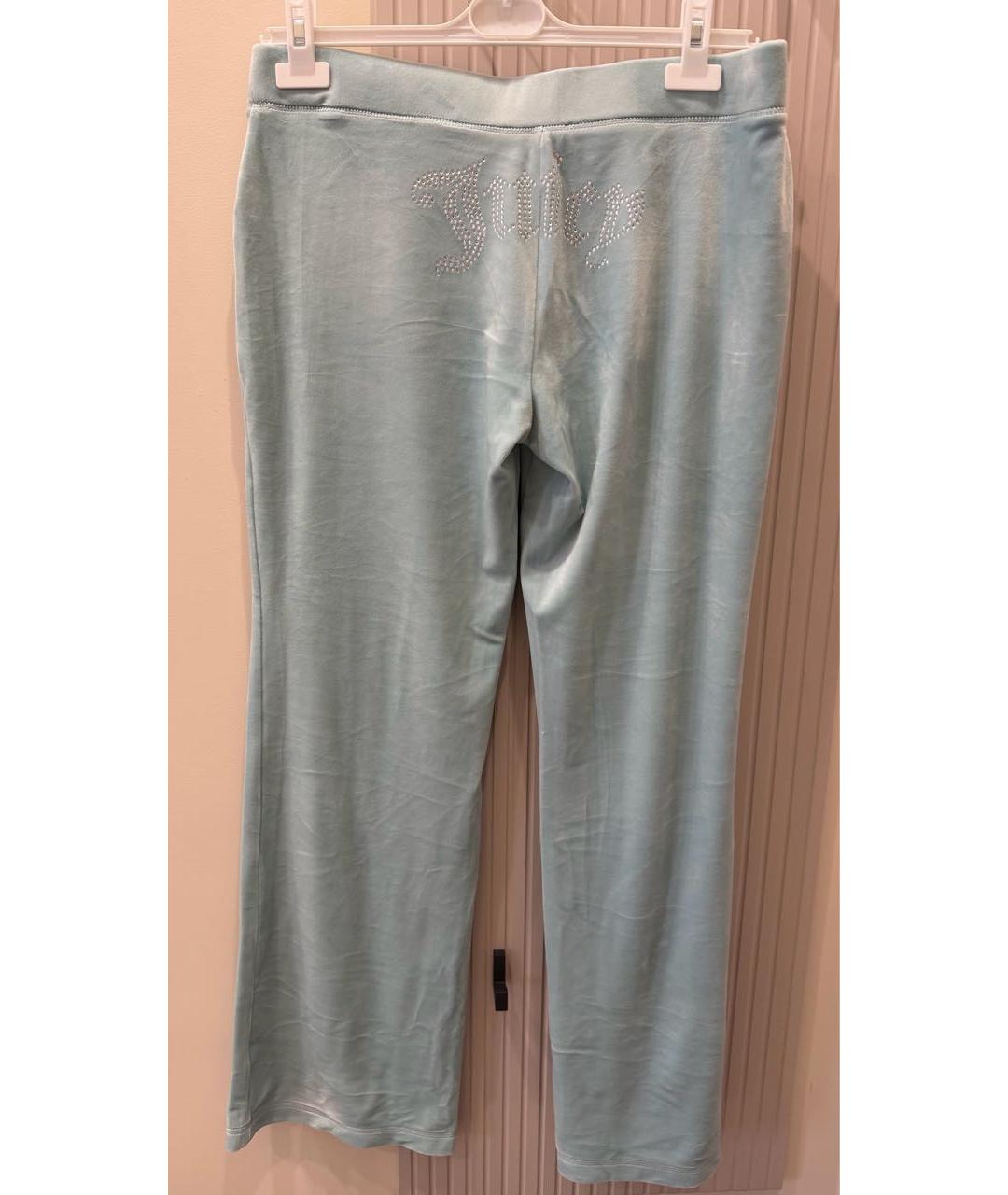JUICY COUTURE Голубой бархатный спортивные костюмы, фото 3