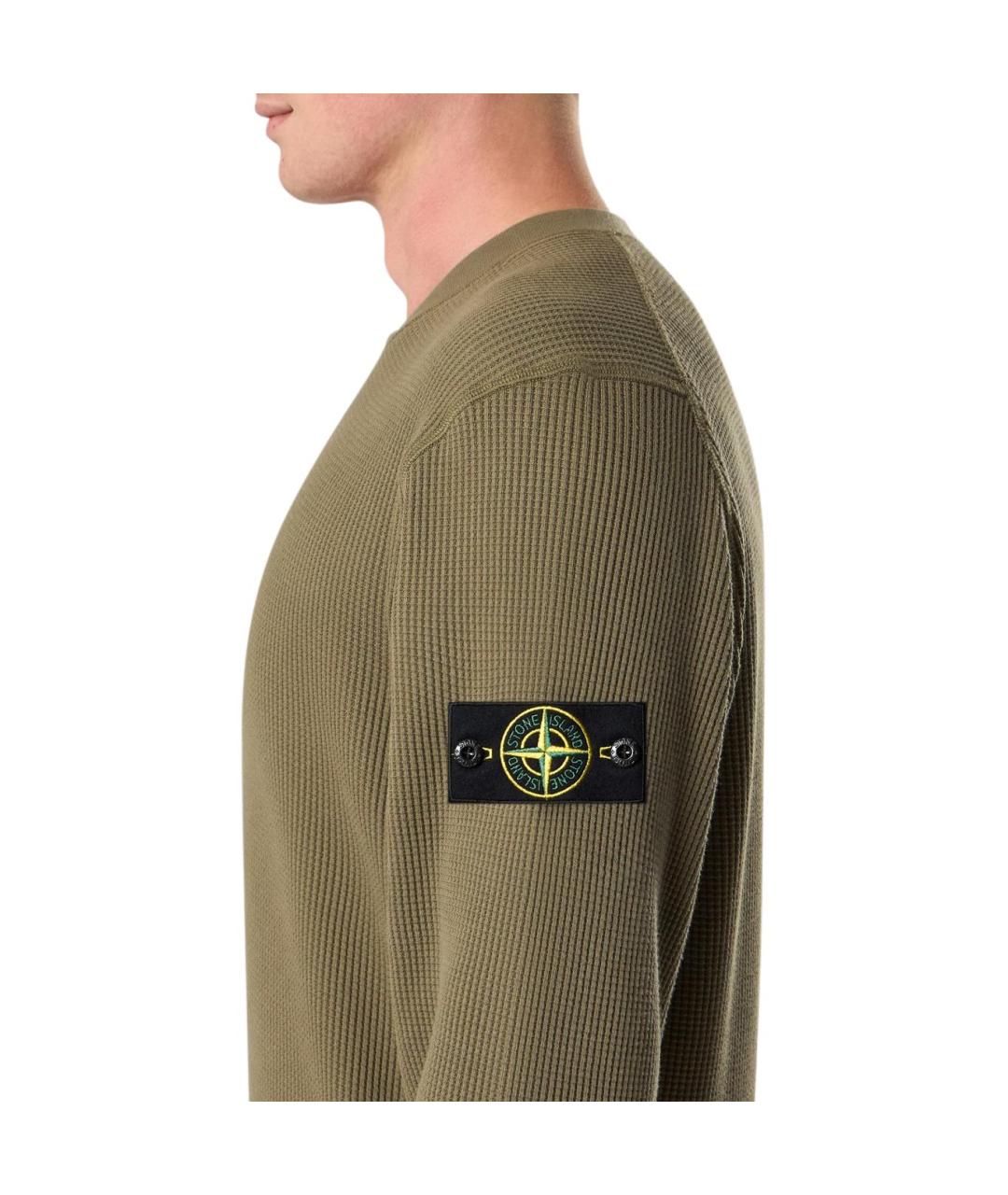 STONE ISLAND Зеленый джемпер / свитер, фото 5