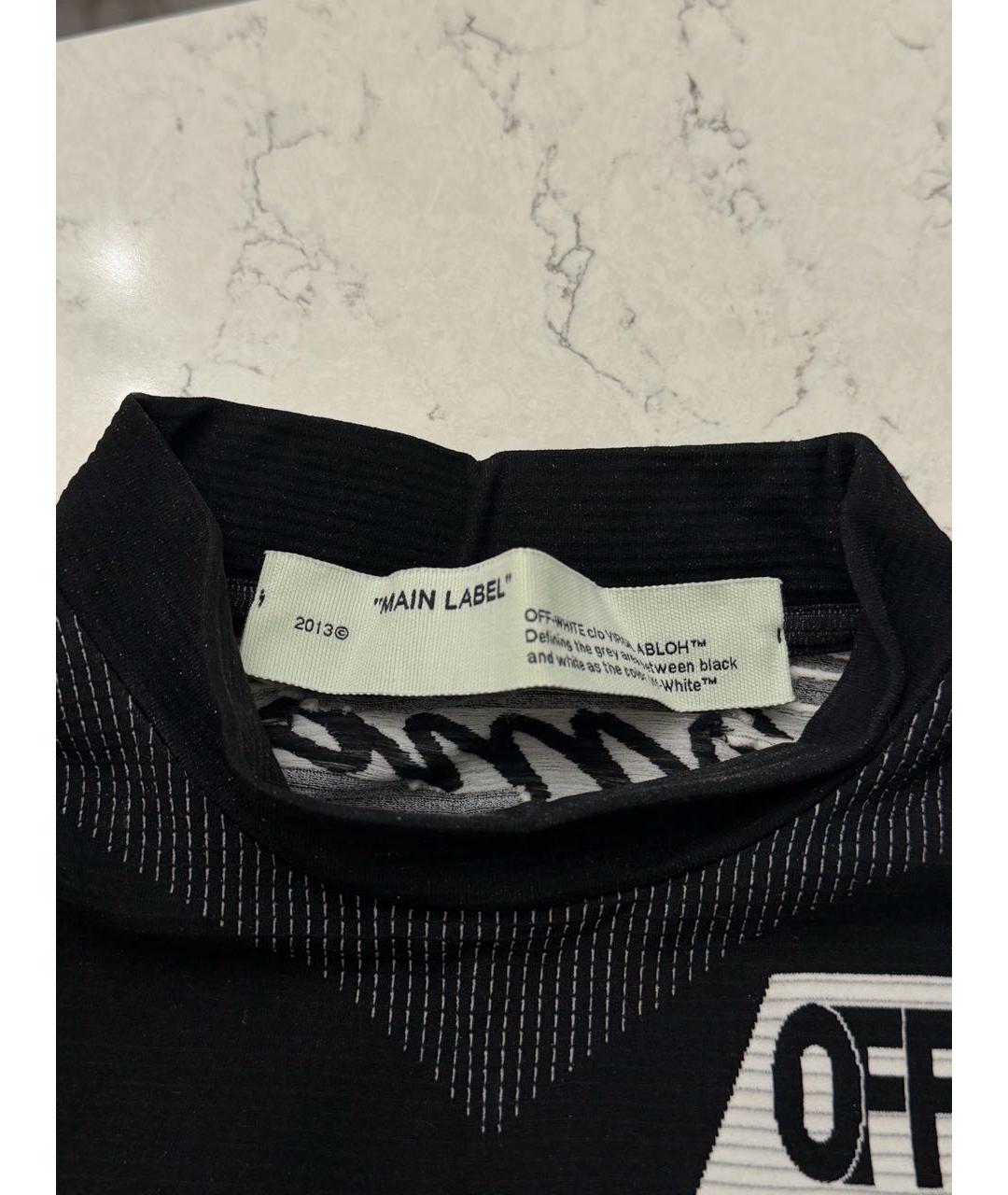 OFF-WHITE Черная полиамидовая футболка, фото 4