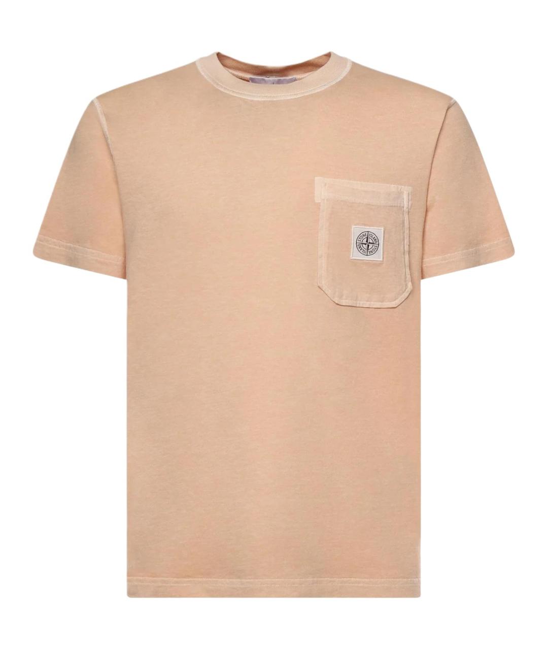 STONE ISLAND Бежевая футболка, фото 1