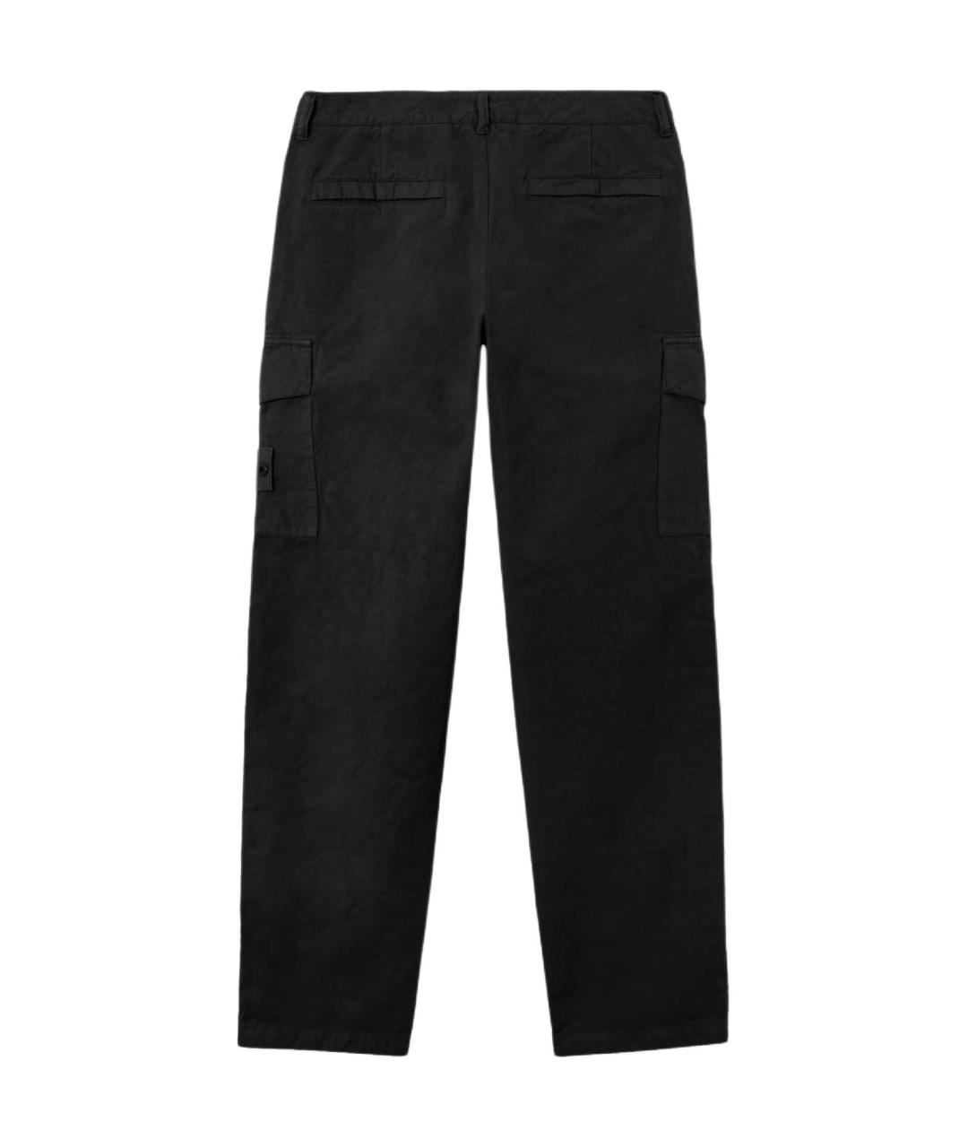 STONE ISLAND Черные брюки чинос, фото 2