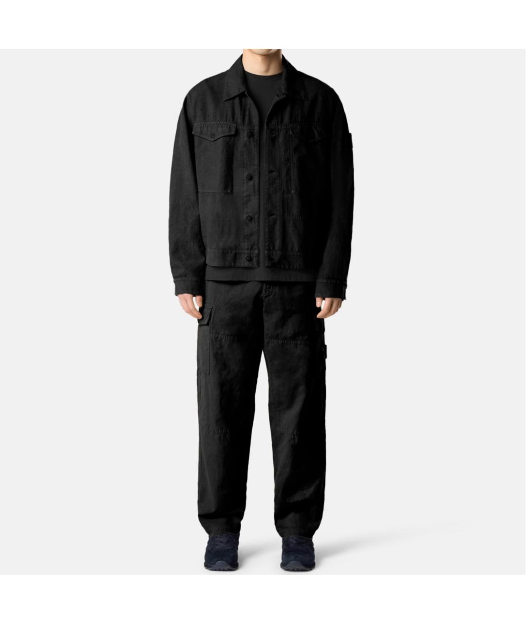 STONE ISLAND Черные брюки чинос, фото 3