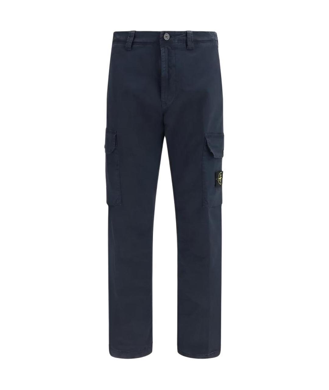 STONE ISLAND Темно-синие брюки чинос, фото 1