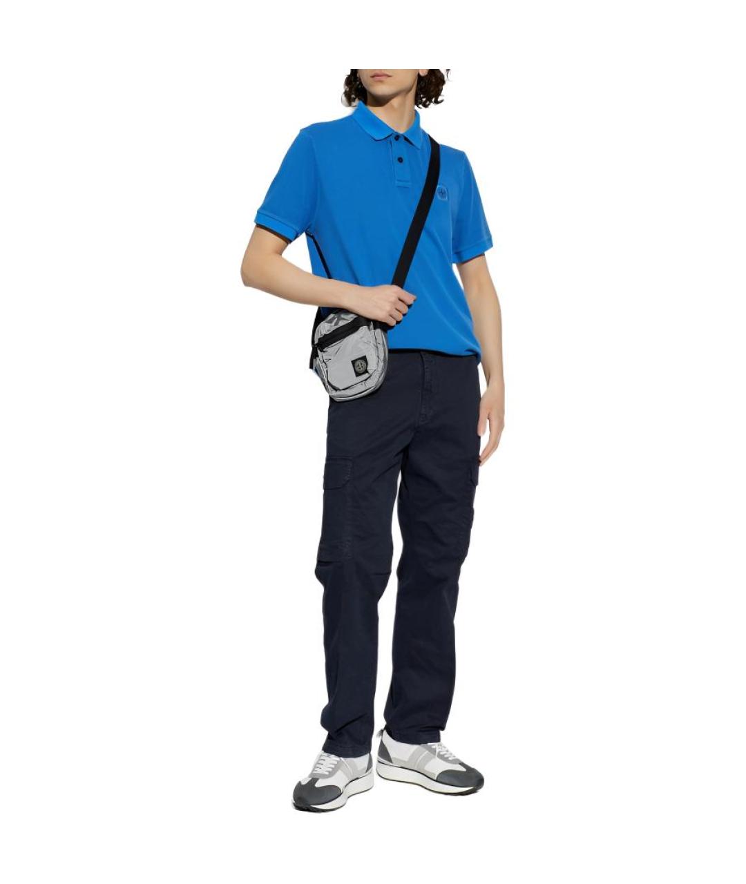 STONE ISLAND Темно-синие брюки чинос, фото 3