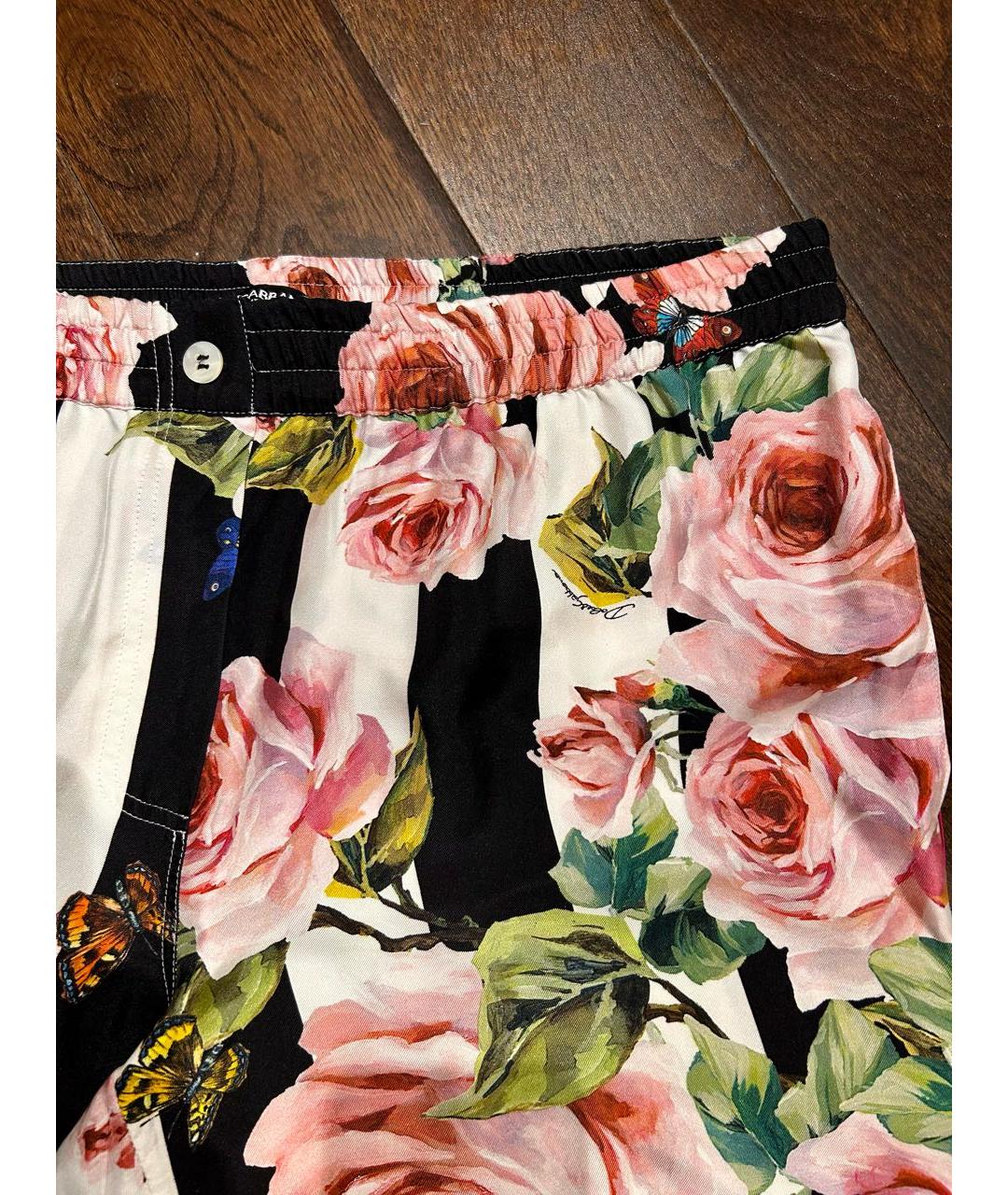 DOLCE&GABBANA Мульти шелковые брюки широкие, фото 4