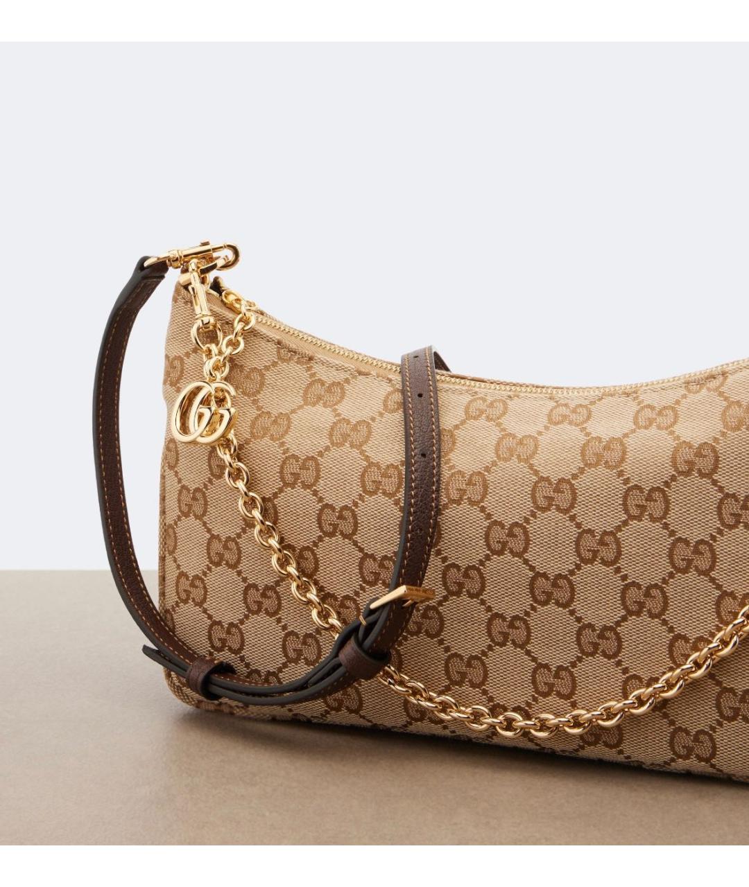 GUCCI Бежевая канва сумка через плечо, фото 2