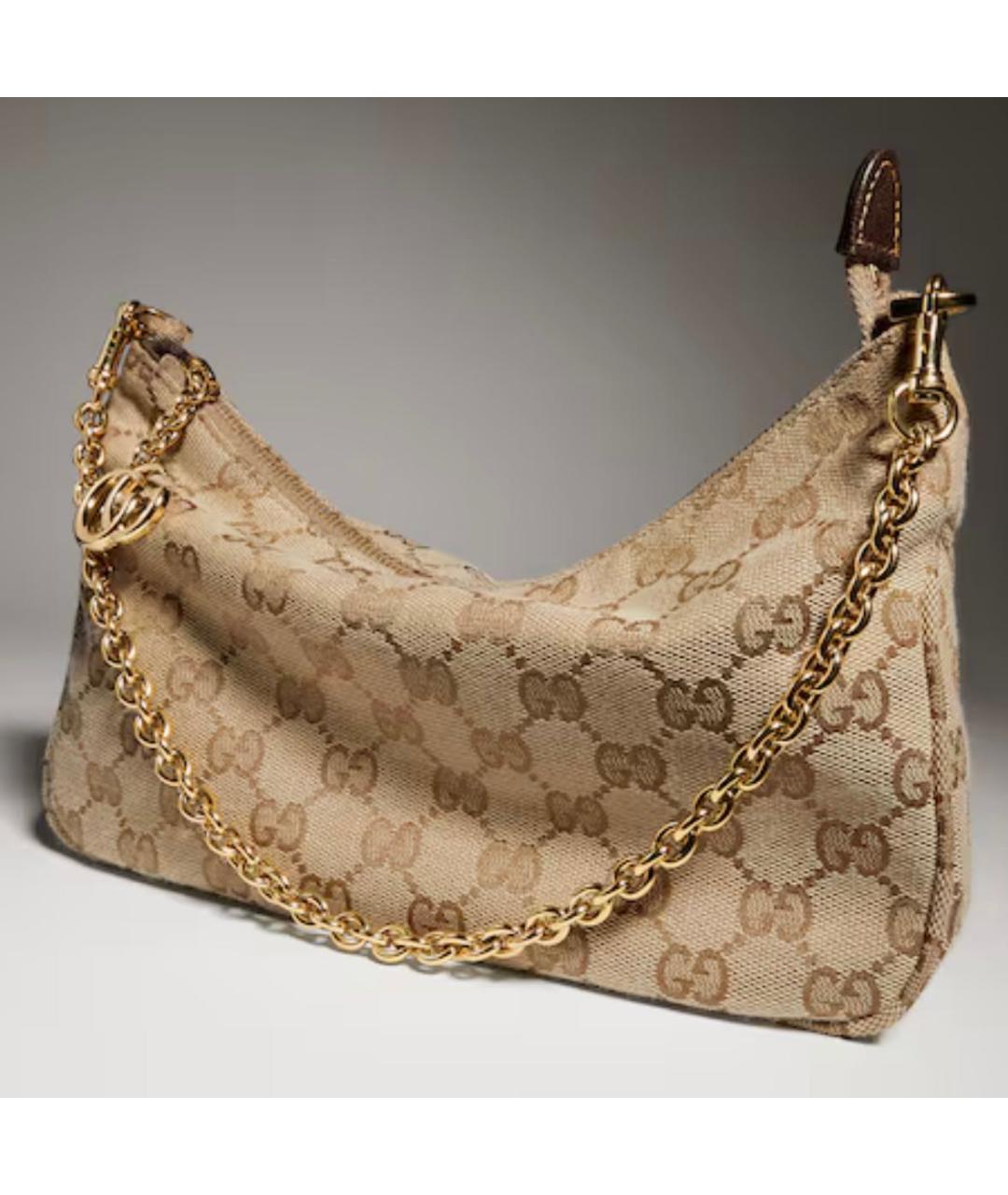 GUCCI Бежевая канва сумка через плечо, фото 8