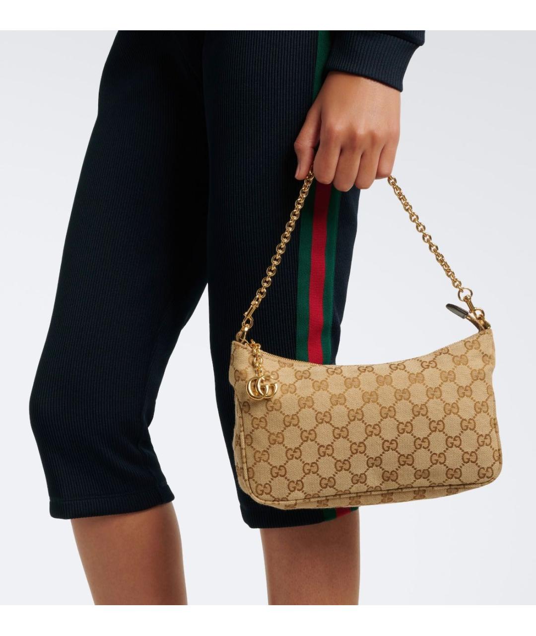 GUCCI Бежевая канва сумка через плечо, фото 4