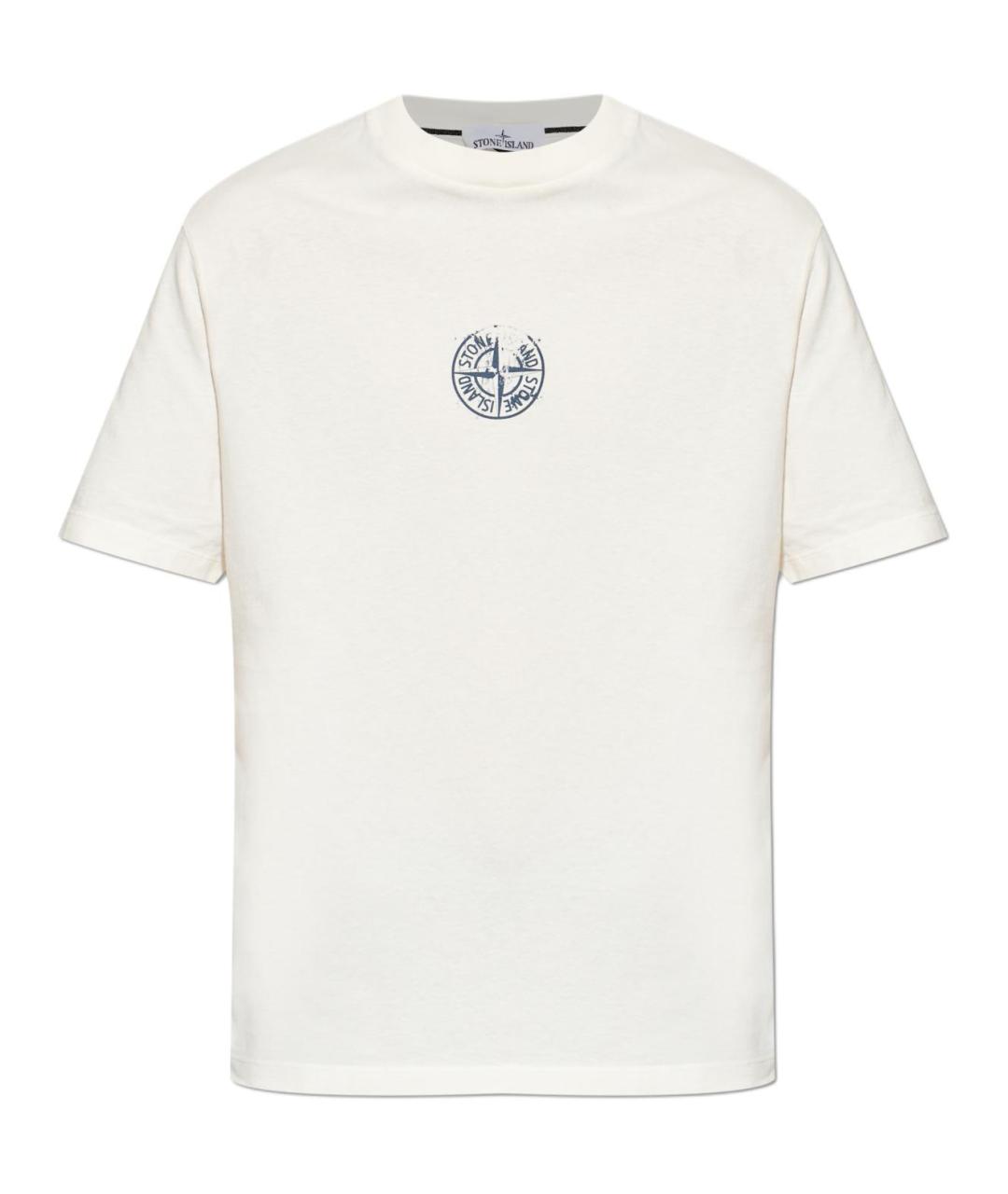 STONE ISLAND Бежевая футболка, фото 1
