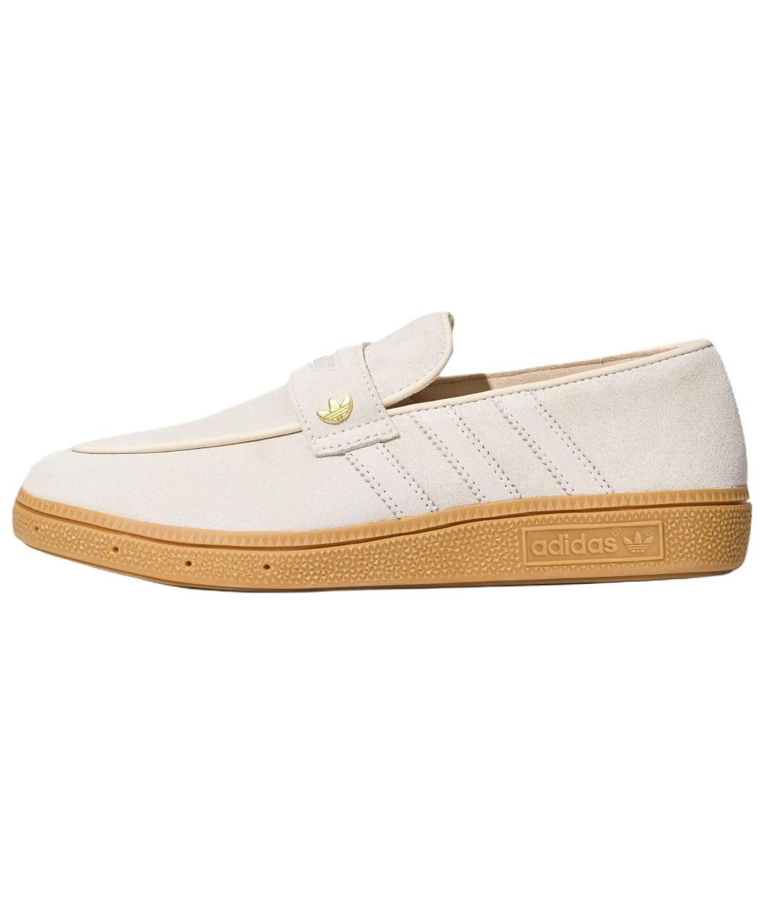 ADIDAS Бежевые кожаные лоферы, фото 2