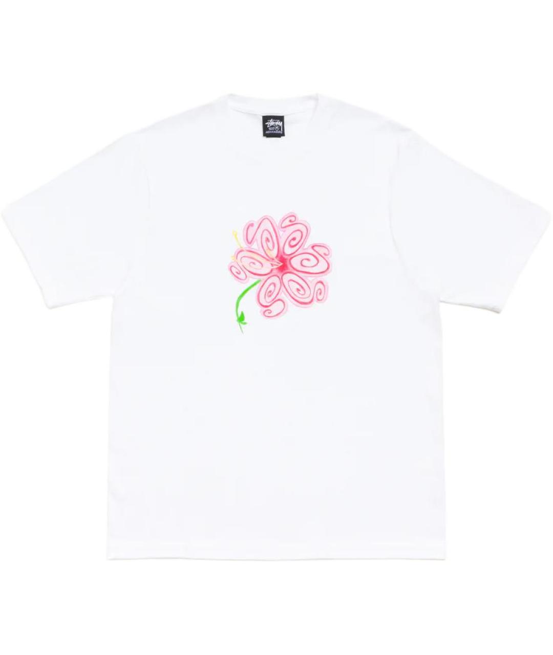STUSSY Белая футболка, фото 1