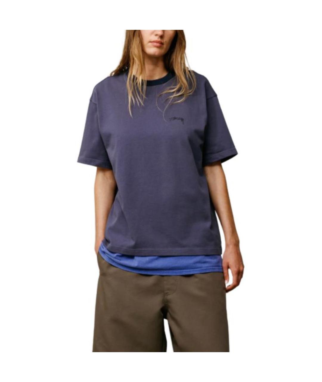 STUSSY Фиолетовая футболка, фото 3