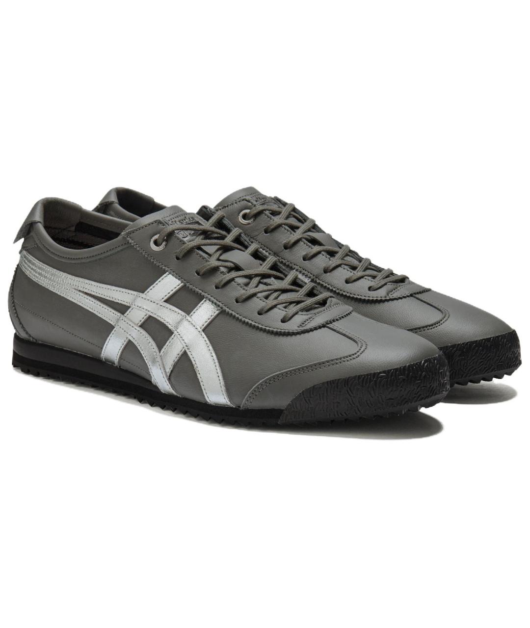 ONITSUKA TIGER Серые кожаные кроссовки, фото 3
