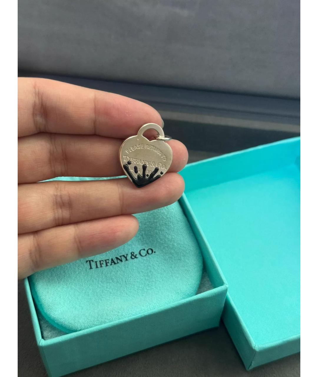 TIFFANY&CO Черная серебряная подвеска, фото 3