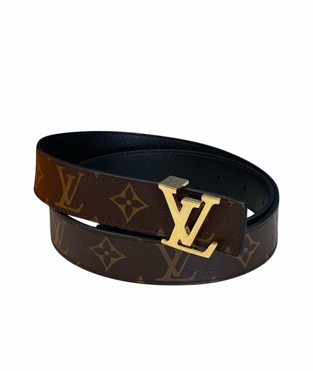LOUIS VUITTON Коричневый кожаный ремень, фото 9