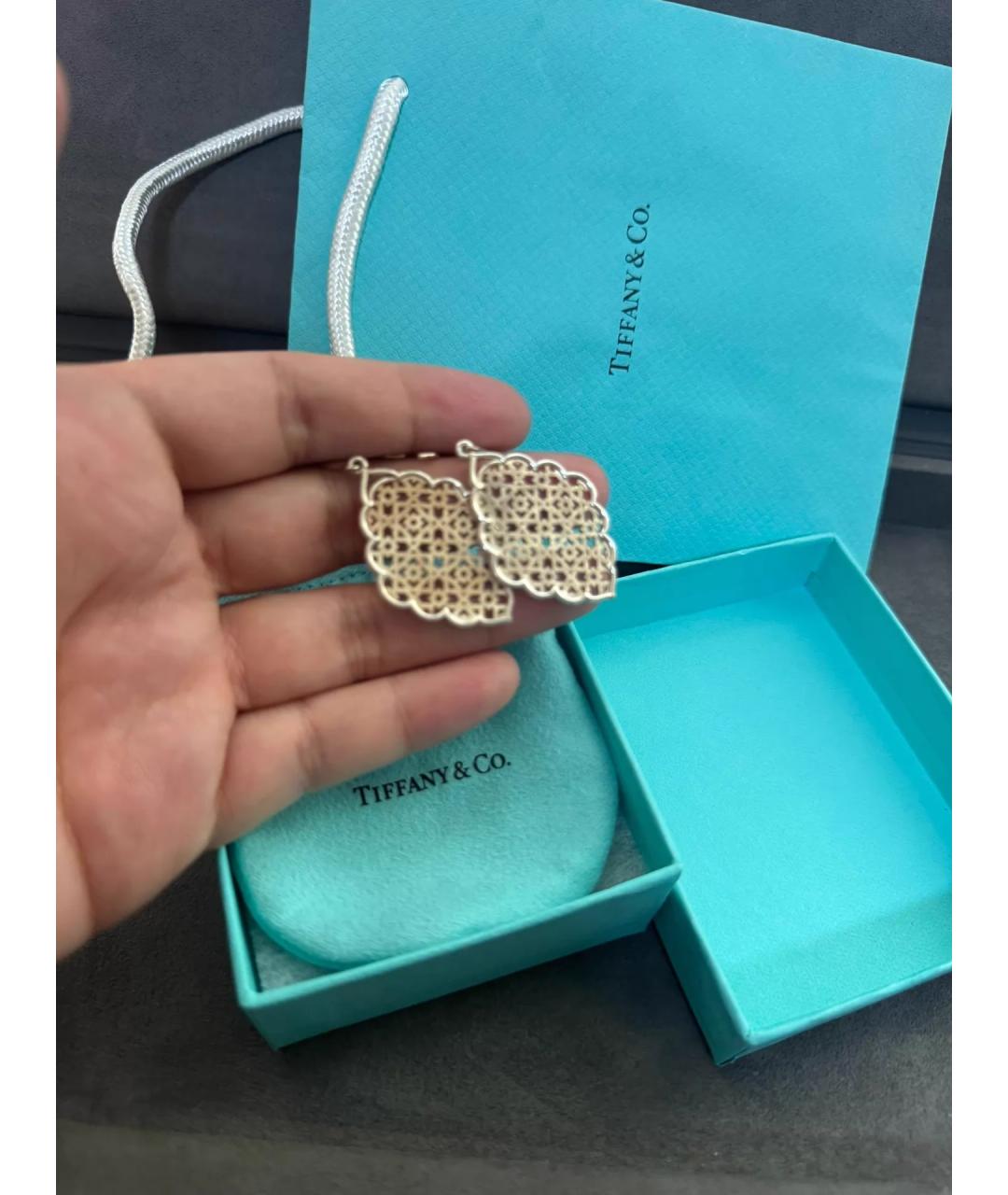 TIFFANY&CO Серебряные серебряные серьги, фото 3