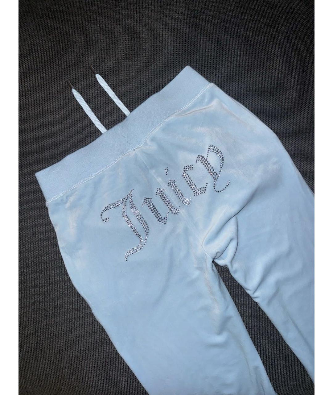 JUICY COUTURE Голубой велюровый костюм с брюками, фото 2