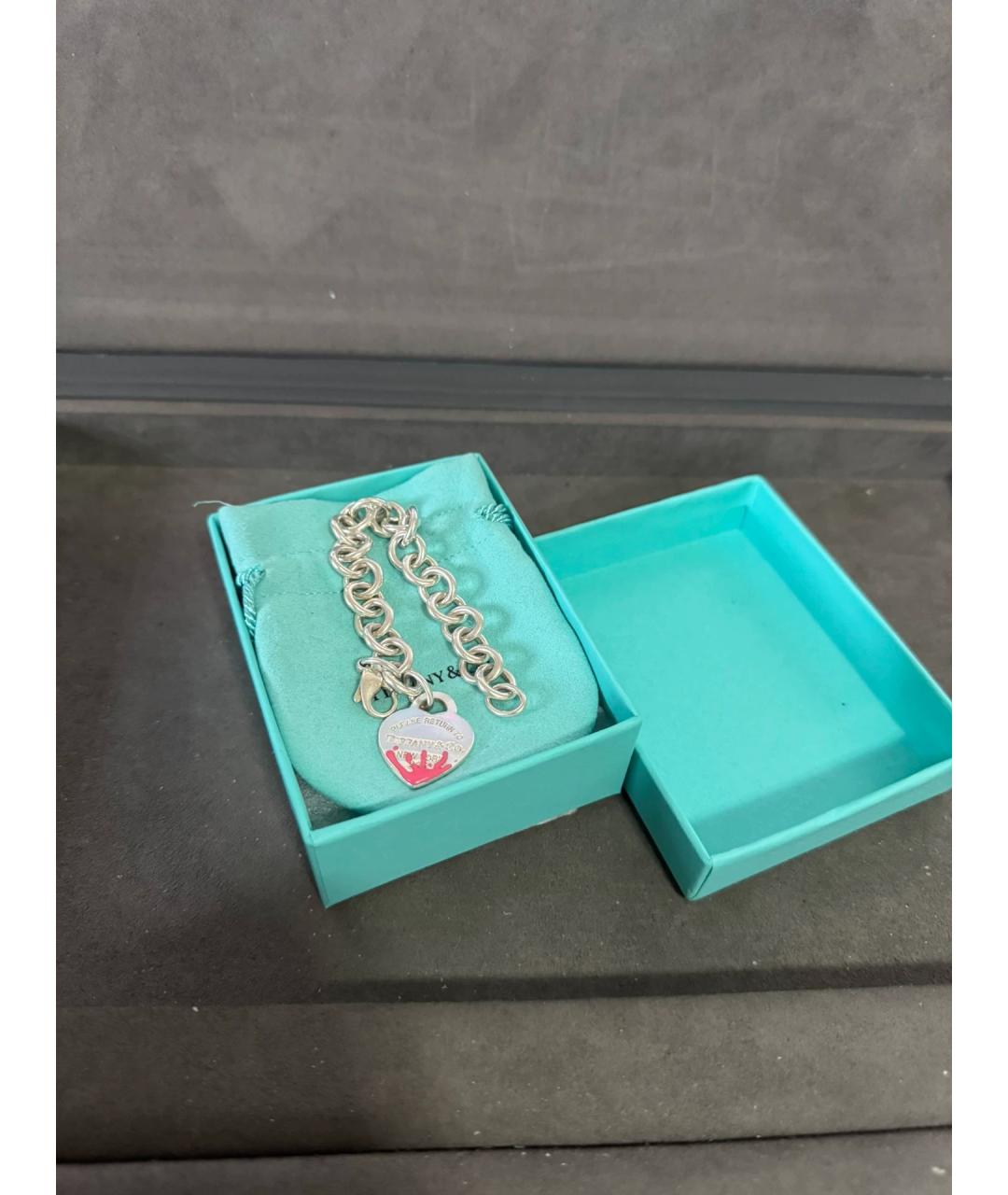 TIFFANY&CO Розовый серебряный браслет, фото 2